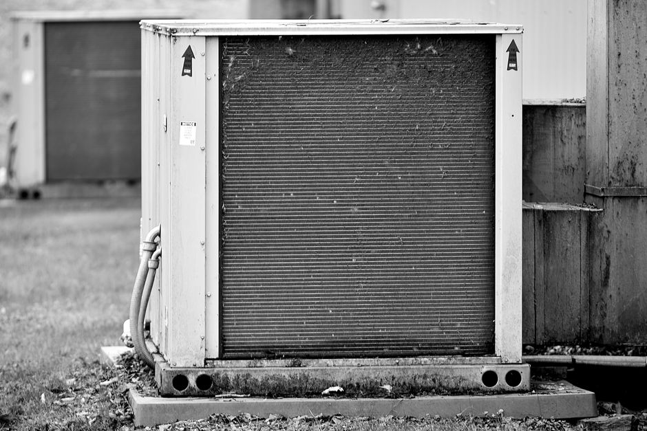 Air conditioning unit being installed