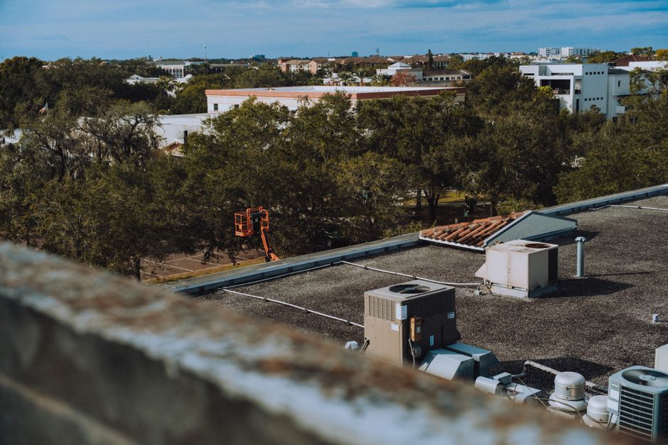 Commercial rooftop HVAC units
